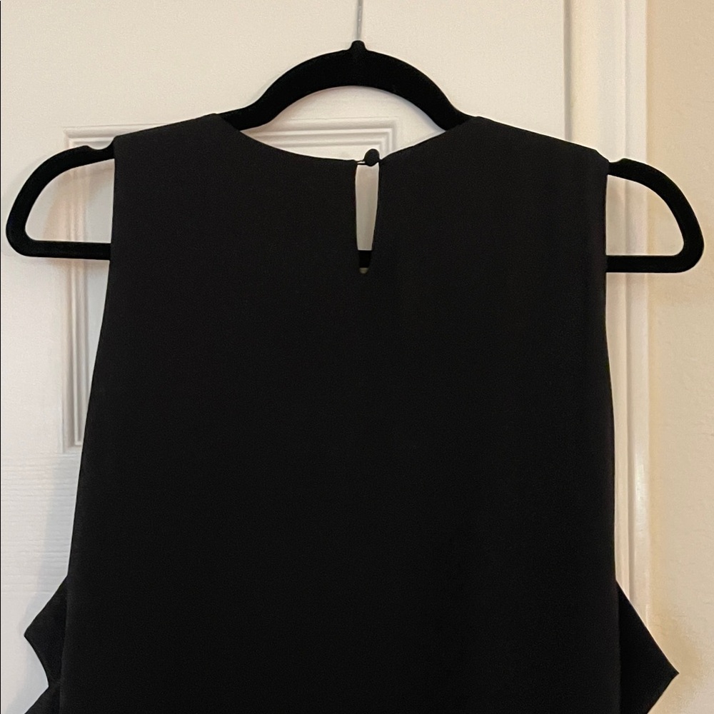 BCBGMaxAzria Black Ruffle-Side Mini Dress - Picture 7 of 7